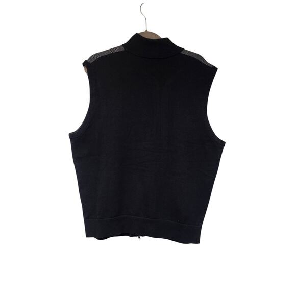Cremieux Classics Sweater Vest Men’s Zip Front Color Black Size XL - Picture 2 of 8